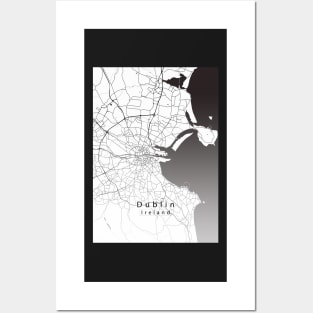 Dublin Ireland City Map Posters and Art